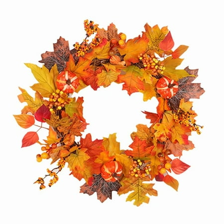 Fall Door Wreaths Sale 50CM Fall Christmas Wreath, Thanksgiving Day 19.68