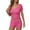 Hot Pink, variant on TMOYZQ Womens 2 Piece Workout Sets Short Sleeve Matching Lounge Sets Crop Top and High Waist Shorts Going Out Outfits Gym Yoga Activewear