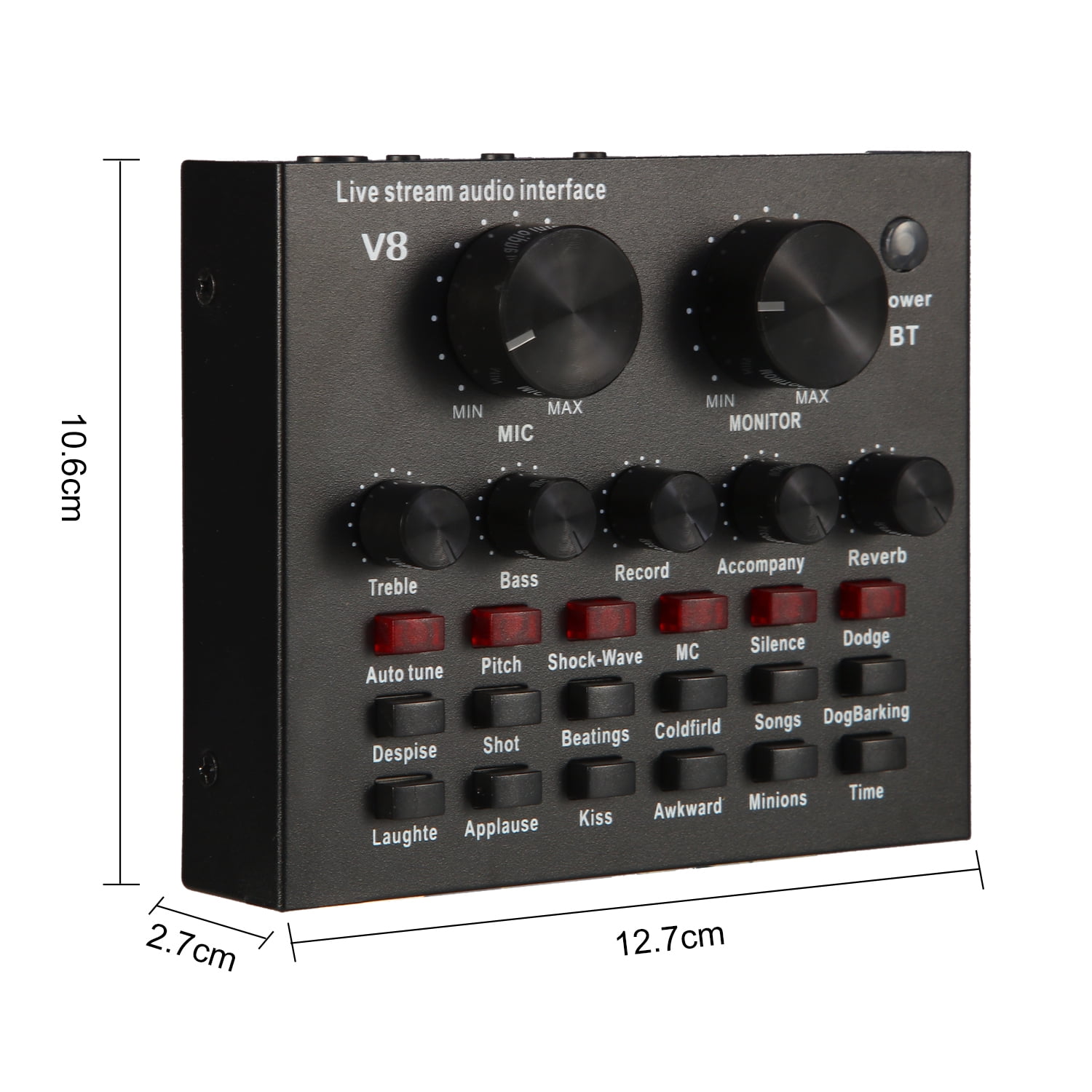 V8 Multifunctional Live Sound Card USB Audio Interface Intelligent