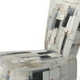 thumbnail image 4 of Designart "Beige Minimalist Collage IV" Multi-Color Patch Upholstered Accent Chair - Modern Arm Chair For Bedroom, 4 of 5