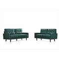 thumbnail image 4 of US Pride Furniture Acire Faux Leather Cushion Back 2Pcs Living Room Set, Blue-Green, 4 of 6