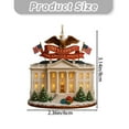 thumbnail image 3 of BCMMKLPP US 250th Anniversary Ornament, 2D Acrylic House Patriotic American Decorations Hanging Ornament for Christmas Tree, Patriot Memorial Ornament for Patriots & History Lovers, White, 3 of 7