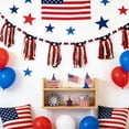 thumbnail image 1 of Guirlande à Pompons Patriotique 4 Juillet Perlée Rouge Blanc Bleu Déco de Fête Rustique Bannière de Manteau de Cheminée, Suspension Facile Réutilisable Décoration de Fête pour Maison Porte Mur Porche Salon Déco de Fête, 1 of 9