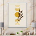 thumbnail image 2 of Designart 'Abstract Geometrical Moon and Sun With Leaf VII' Modern Framed Canvas Wall Art Print, 2 of 5