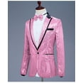 thumbnail image 4 of Men's Clothing Large Size Casual Dance Sequined Suit Boutique Fashion Jacket Nightclub singer hosts photo studio suit, 4 of 6