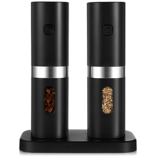 Molinillo de sal y pimienta baterías de pimienta de pimienta Ajuste de pimienta Ajuste de pimienta de sal amoladora automática