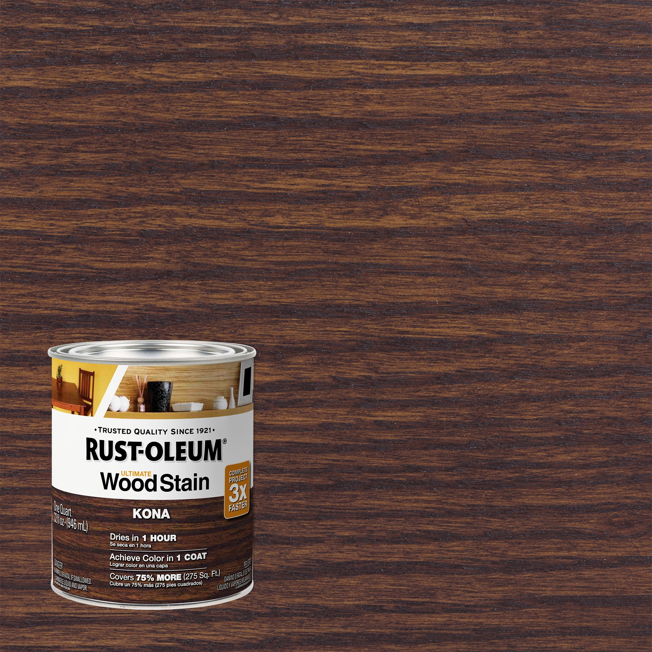 Kona, Rust-Oleum Ultimate Wood Stain-205588, Quart