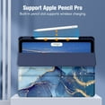 thumbnail image 5 of Fintie Hybrid Slim Case for iPad Air 13-inch (M3) 2025, (M2) 2024 - Shockproof Cover with Clear Back Shell & Pencil Holder, Ocean Marble, 5 of 10