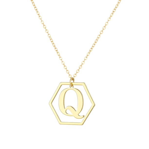 Collar para mujer, joyería para mujer, joyería de moda para mujer, regalo para mujer, 26 collares con colgante de cadena con nombre y letras en inglés, joyería, collares de moda.
