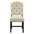 thumbnail image 2 of Euroco Fabric Dining Chairs Set of 4, Upholstered Dining Room Chairs with Thicken Cushion and Wood legs,Modern Accent Chair Side Chairs for Living Room,Beige, 2 of 10