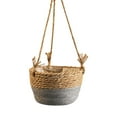 thumbnail image 2 of HEVIRGO Hand Woven Knitted Hanging Flower Basket Bucket Plant Pot Planter Home Decor, 2 of 2