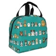 thumbnail image 2 of Fotbe Cartoon Dogs Bolsa Térmica con Estampado y Forro de Aluminio Grueso Bolsa de Almuerzo con Bolsillo Frontal para Hombres y Mujeres, Ideal para Trabajo, Escuela, 2 of 7