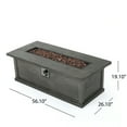 thumbnail image 3 of Sorrento Lightweight Concrete Outdoor 50,000 BTU Rectangular Fire Pit (No Tank Holder), Gray Wood Pattern, 3 of 13