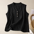 thumbnail image 2 of Linen Tank Tops for Women Summer Tops Women Gauze Shirts Camisole 2026 Flowy Plain Gauzy Tees Linen Sleeveless Tops for Women Linen Clothes for Women Sleeveless Summer Linen Shirts, 2 of 7