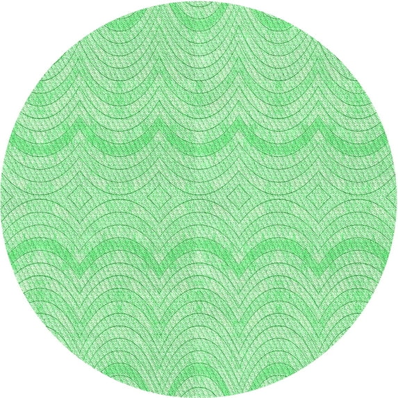 Ahgly Company Indoor Square Patterned Dragon Green Area Rugs, 3' Square