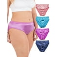 thumbnail image 3 of Women's Panties Silky Sexy Satin Bikini Small to Plus Sizes Multi-Pack, 3 of 12