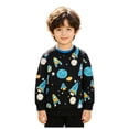 thumbnail image 5 of larppty Boys Sweatshirts Crewneck Long Sleeve Pullover Toddler Winter Warm Sweater Tops (Sky Blue,4-5 Years), 5 of 6