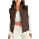 thumbnail image 2 of Chaquetas y abrigos casuales sin mangas y sin capucha para mujer, abrigo de invierno acolchado con cuello alto y cremallera, chaleco acolchado con bolsillos, abrigo para mujer, 2 of 6