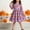 Purple, variant on Halloween Dresses for Girls Pumpkin Print Long Sleeve Crew Neck Swing Dress for Trick Or Treat and Daily