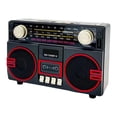 thumbnail image 2 of Bunblic Radio Rétro Portable AM FM SW Haut-Parleur Bluetooth 3 Bandes Charge Compacte pour Maison Bureau Extérieur Design Vintage Cadeaux d'Anniversaire Noir Rouge, 2 of 8