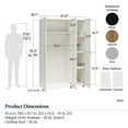thumbnail image 4 of Systembuild Evolution Lory Framed 3 Door Wardrobe in Dove Gray, 4 of 9