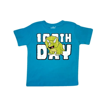 

Inktastic School 100th Day with Cute Triceratops Gift Toddler Boy or Toddler Girl T-Shirt