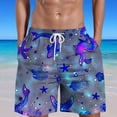 thumbnail image 2 of Mens Quick Dry Shorts Summer Beach Shorts Outdoor Casual Novelty Printed Shorts Athletic Hiking Shorts Dark Gray,L, 2 of 5