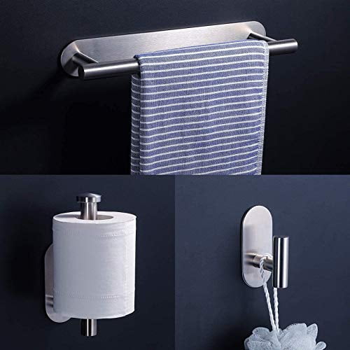 Taozun Stainless Steel Bathroom Hardware Set 3 Pieces Include 12 Inch Hand Towel 