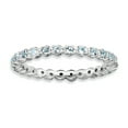 thumbnail image 1 of Bague en Argent Sterling Stackable Expressions Aigue-Marine Taille 8, 1 of 3