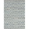 GAP Home Hand Woven Denim and Jute Diamond Indoor Area Rug, Blue and White, 5x7