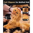 thumbnail image 2 of Quiet Cat Clippers for Matted & Long Hair, 2-Speed Cordless Pet Shaver Grooming Kit for Cats, Small Dogs & Animals (Black), 2 of 6