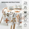 thumbnail image 3 of Fall Tablecloth Round 70 Inch Burnt Orange Watercolor Maple Leaves Table Cloth,Stain Resistance Polyester Thanksgiving Harvest Table Covers for Kitchen Dining,Small Tablecloth for Party Picnic, 3 of 6