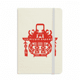 thumbnail image 1 of Carnet de Notes Chinois à Motif de lotus en Tissu Officiel Couverture Rigide, 1 of 3