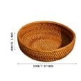 thumbnail image 3 of Ramiter Round Woven Wicker Bread Basket For Fruit And Vegetable Storage And Finishing For Kitchen Countertop Finishing Bathroom Vegetable Storage Containers for Refrigerator, 3 of 5