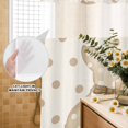 thumbnail image 2 of No Hook Shower Curtain with Built-in Rings - Happy Easter Washable Waterproof Fabric Bathroom Curtains for Hotel,Rentals, Stall 54 X 78 Inch , Bow Bunny Brown Polka Dots, 2 of 9