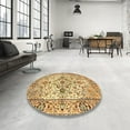 thumbnail image 3 of Ahgly Company Indoor Rectangle Traditional Chrome Gold Yellow Medallion Area Rugs, 3' x 5', 3 of 6