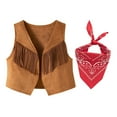 thumbnail image 4 of yocbz Toddler Girl Fall Outfits Baby Girl Boy Vest Toddler Sleeveless Waistcoat Zip Fall Winter Outwear Clothes Red,Size for 6-7 Years, 4 of 4