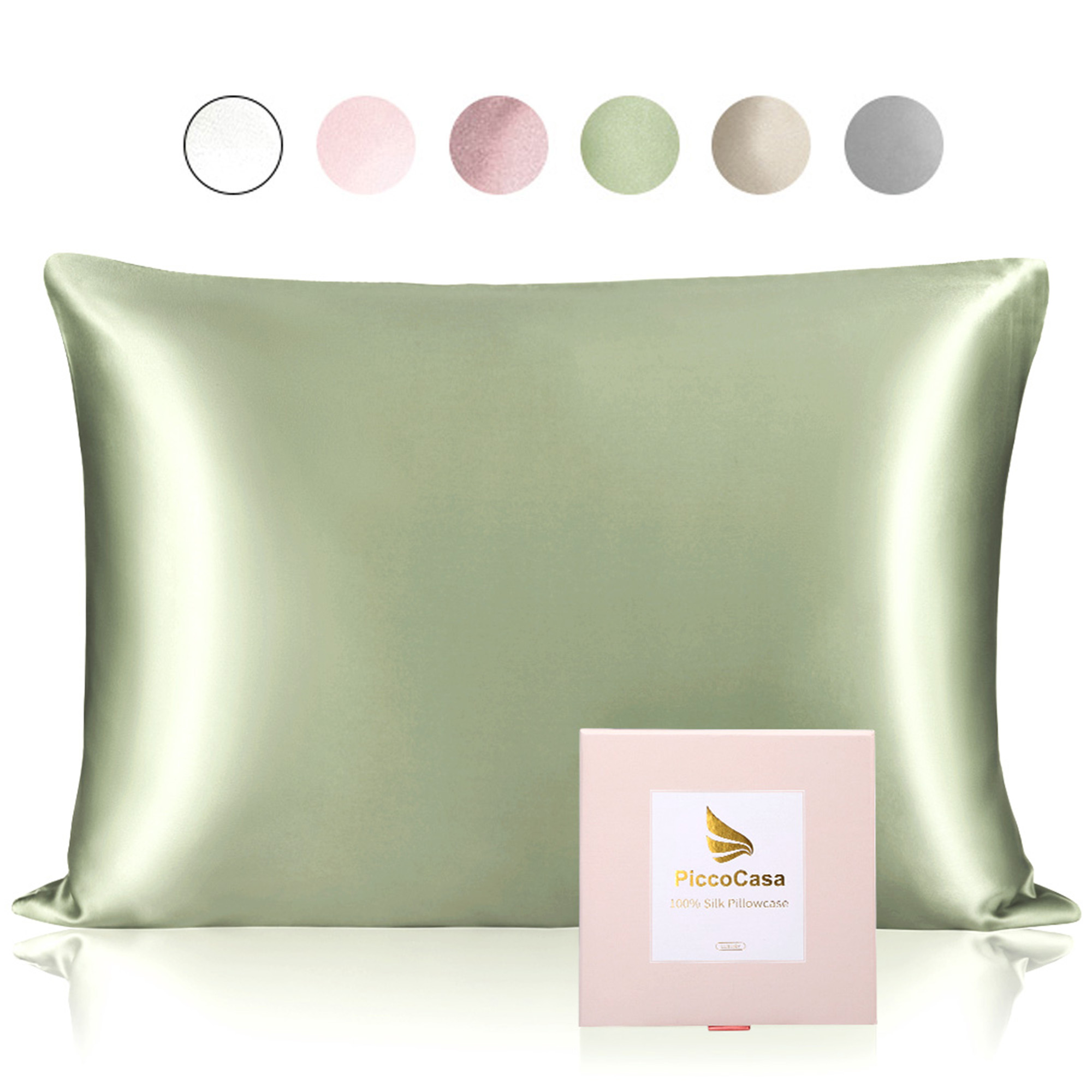 100 Pure Silk Pillowcase for Hair and Skin 25 Momme Breathable Pure