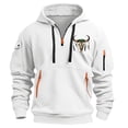 thumbnail image 2 of Jinhomg Big and Tall Cargo Hoodies for Men Casual Comfy Long Sleeve Drawstring Sweatshirt Trendy Graphic Print Outdoor Pullover Sportswear Sales Today Clearance White XXL, 2 of 5