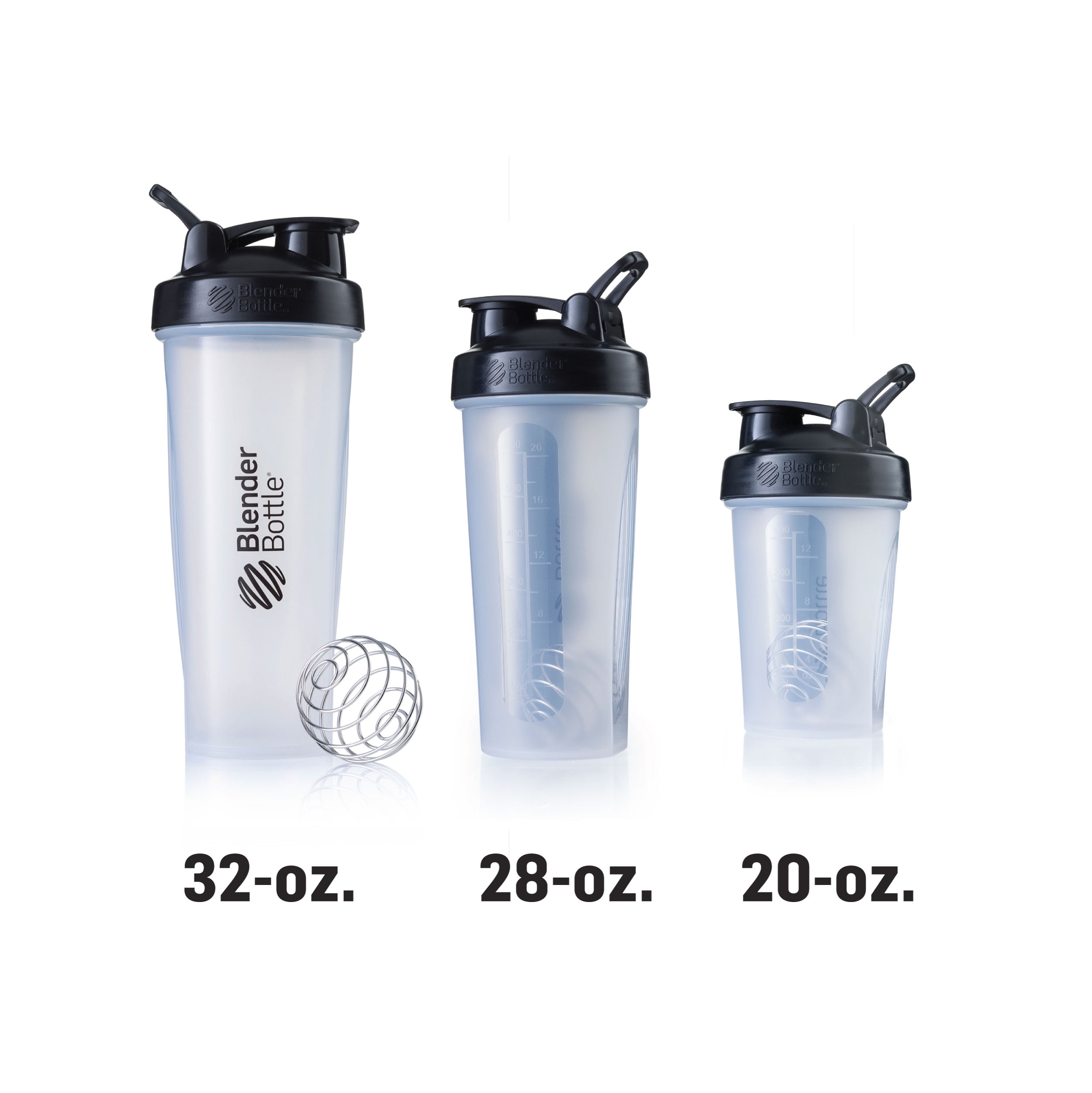 Blender Bottle Classic 20 oz. Shaker with Loop Top - Black/Black