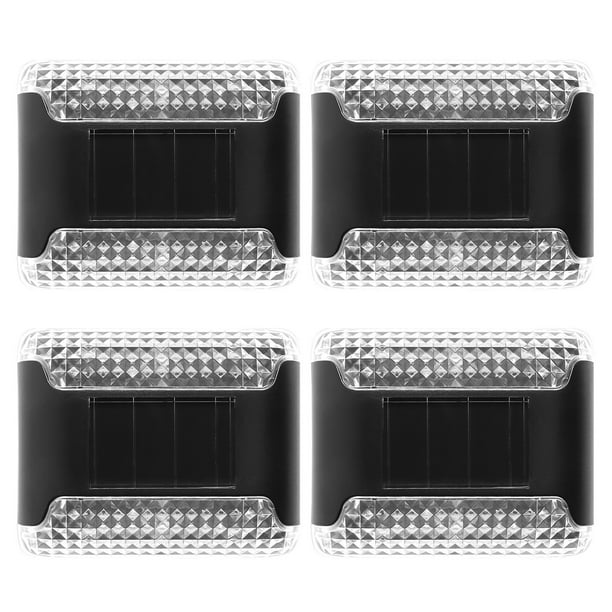 Xihbxyly Aplique Solar de Pared, Diseño Impermeable para Exteriores, Panel Solar de Alta Eficiencia, Ip65, Larga Duración, para Jardín, Patio y Puerta de Entrada, Juego de 4 Unidades, Fácil Instalaci