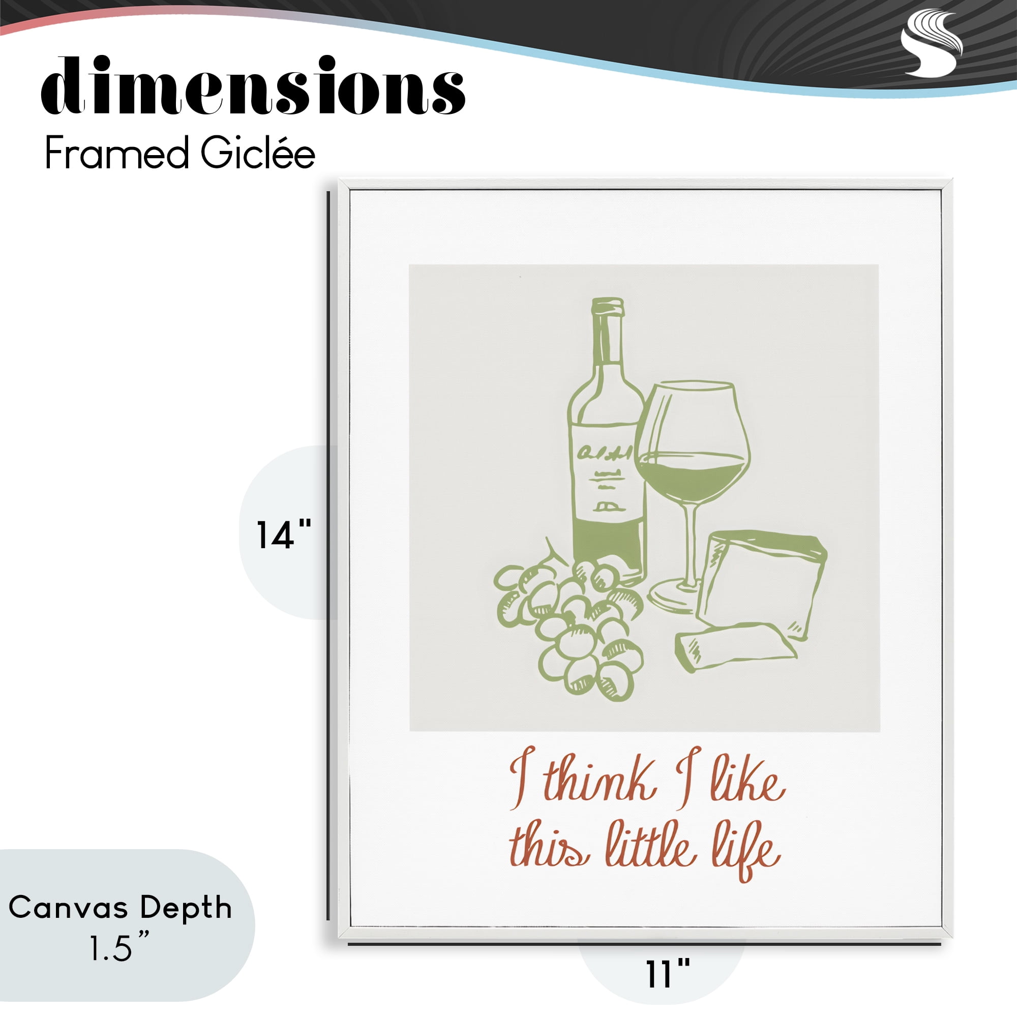 Stupell Industries I Think I Like This Little Life White Framed Giclee Art, design by The Prints Vibe