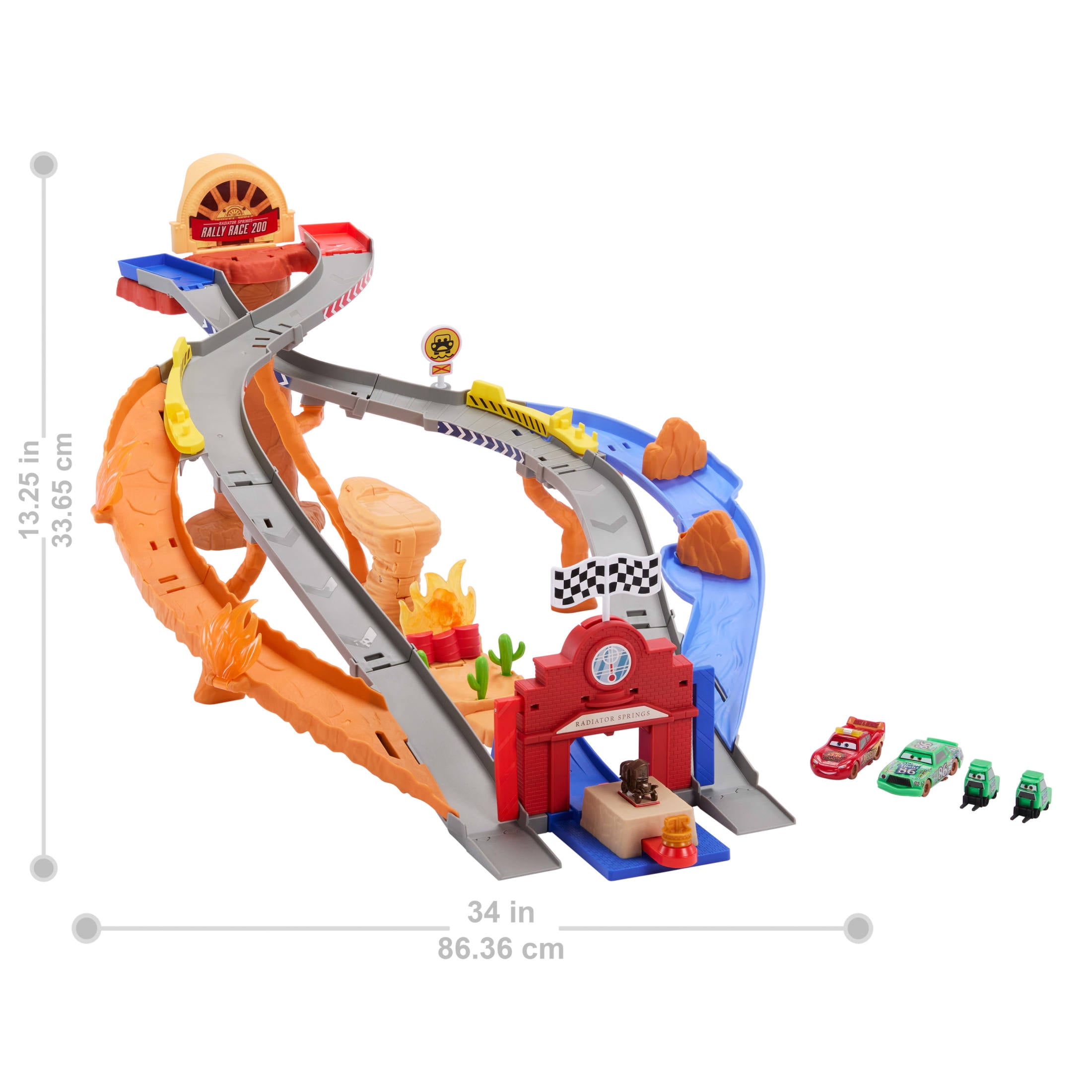 Disney Pixar Raceway Track Set 激レア Disney Pixar Cars Rescue Road Raceway Playset with 4 Toy Cars