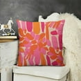 Fsmy Pink and Orange Throw Pillow Covers Hot Pink Retro 70s Paint Brush