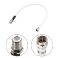 thumbnail image 2 of Uxcell 1pcs RG6 F Type Male to F Type Female Short Size Coaxial Cable Plastic White 1 ft, 2 of 5