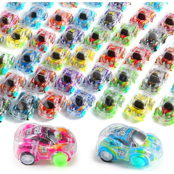 50 Pcs Mini Pull Back Toy Car, Plastic Small Friction Toy Car, Goodie Bag Stuffers for Boys Girls