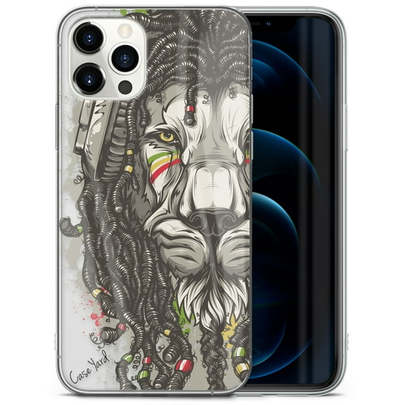 Case Yard iPhone-11-Pro-Max Case Clear Soft & Flexible TPU Ultra Low Profile Slim Fit Thin Shockproof Transparent Bumper Protective Cover Drop Protective Cell Phone Cases (Rasta Lion)