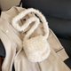 thumbnail image 5 of Bolso Peludo Hombro Cuerpo Cruzado Mujer Plush Flap Esponjado Esponjoso Color Sólido para Compras Viajes, 5 of 9