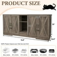 thumbnail image 2 of Blotout 77" Large Cat Litter Box Enclosure for 2 Cats with Power Outlets, Litter Box Furniture Hidden with Double Room, Wooden Cat Washroom Furniture with Lockable Door, Cats House, Grey, 2 of 10