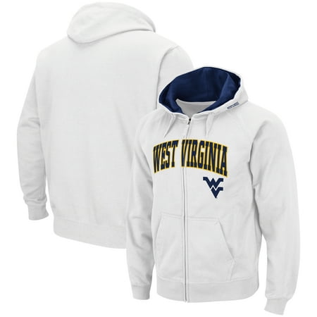 Virginia Zip - West Virginia Mountaineers Colosseum Arch & Logo Tackle Twill Full-Zip Hoodie - White